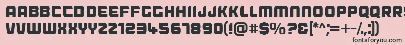 フォントDogfish – ピンクの背景に黒い文字