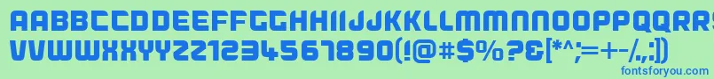 Dogfish Font – Blue Fonts on Green Background
