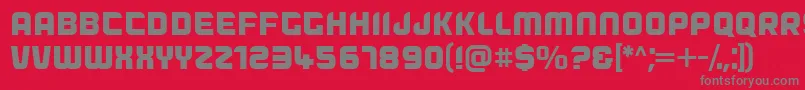 Dogfish Font – Gray Fonts on Red Background