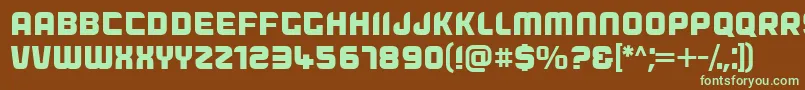 Dogfish Font – Green Fonts on Brown Background
