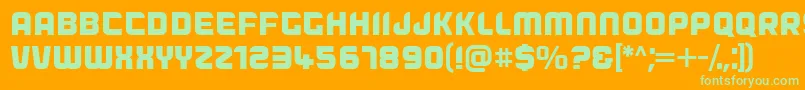 Dogfish Font – Green Fonts on Orange Background