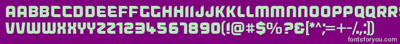 Dogfish Font – Green Fonts on Purple Background