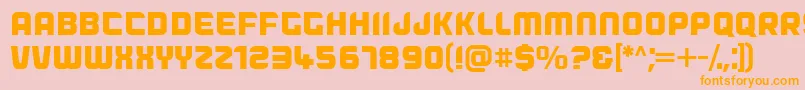 Dogfish Font – Orange Fonts on Pink Background