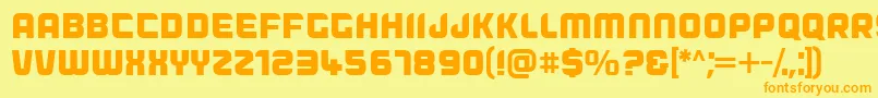 Dogfish Font – Orange Fonts on Yellow Background