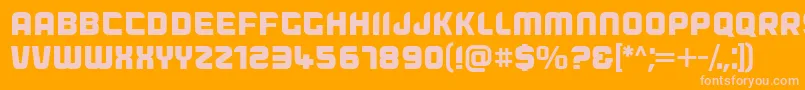 Dogfish Font – Pink Fonts on Orange Background