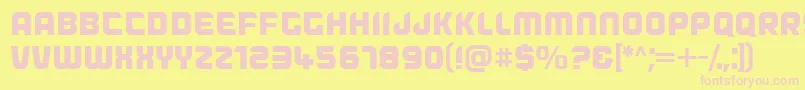 Dogfish Font – Pink Fonts on Yellow Background