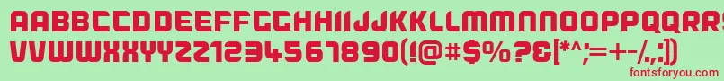 Dogfish Font – Red Fonts on Green Background