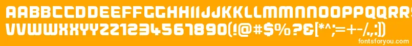 フォントDogfish – オレンジの背景に白い文字