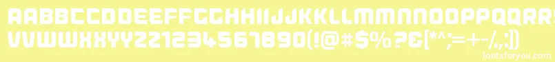 フォントDogfish – 黄色い背景に白い文字