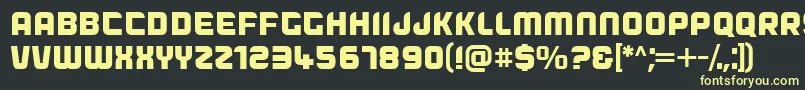 Dogfish Font – Yellow Fonts on Black Background