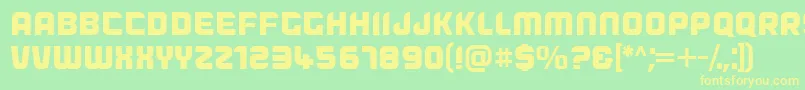 Dogfish Font – Yellow Fonts on Green Background