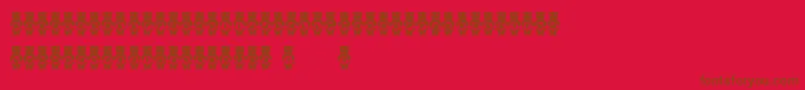 Doggy Font – Brown Fonts on Red Background