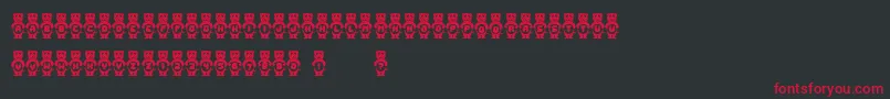 Doggy Font – Red Fonts on Black Background