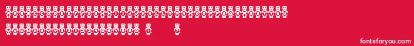 Doggy Font – White Fonts on Red Background