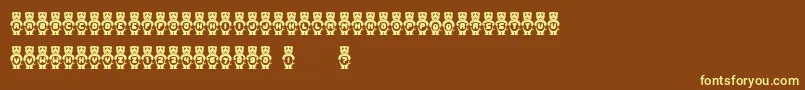 Doggy Font – Yellow Fonts on Brown Background