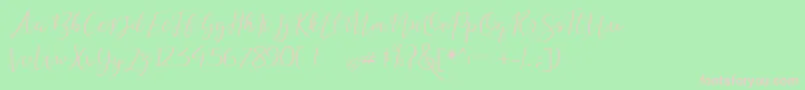 dogma demo Font – Pink Fonts on Green Background