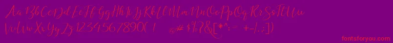 dogma demo Font – Red Fonts on Purple Background
