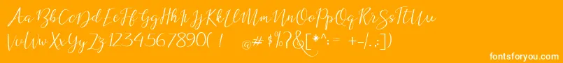 dogma demo Font – White Fonts on Orange Background