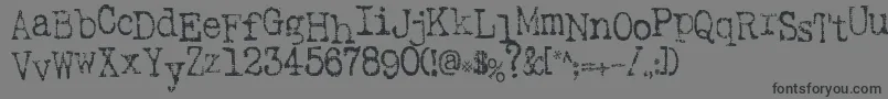 フォントSaInkspot – 黒い文字の灰色の背景