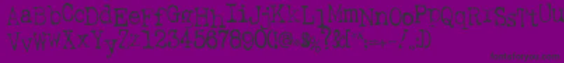 Fonte SaInkspot – fontes pretas em um fundo violeta