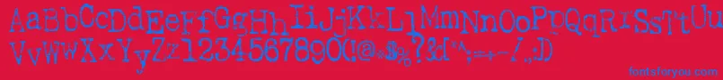 SaInkspot Font – Blue Fonts on Red Background