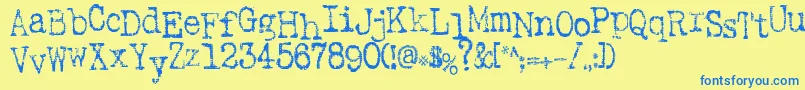 SaInkspot Font – Blue Fonts on Yellow Background