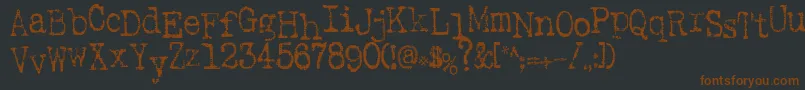 SaInkspot Font – Brown Fonts on Black Background