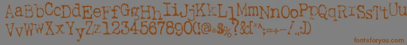 SaInkspot Font – Brown Fonts on Gray Background