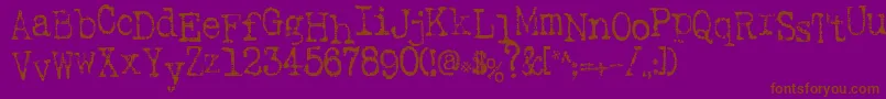 SaInkspot Font – Brown Fonts on Purple Background