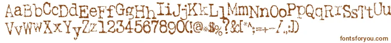 Шрифт SaInkspot – коричневые шрифты на белом фоне