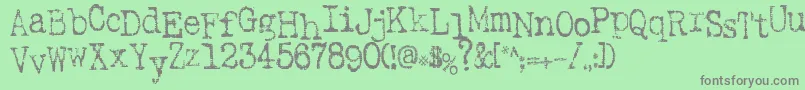 SaInkspot Font – Gray Fonts on Green Background