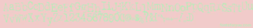 SaInkspot Font – Green Fonts on Pink Background