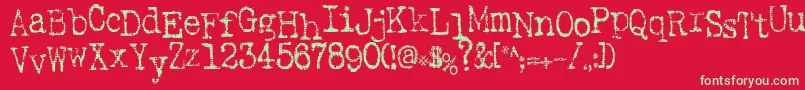 SaInkspot Font – Green Fonts on Red Background
