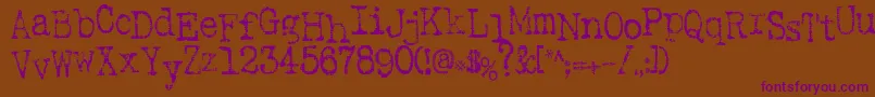 SaInkspot Font – Purple Fonts on Brown Background