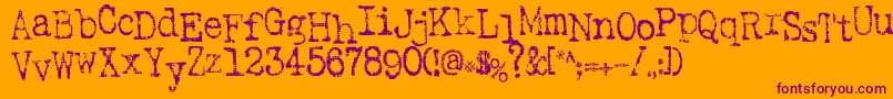 SaInkspot Font – Purple Fonts on Orange Background