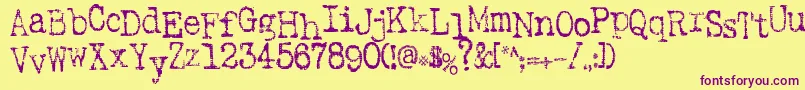 SaInkspot Font – Purple Fonts on Yellow Background