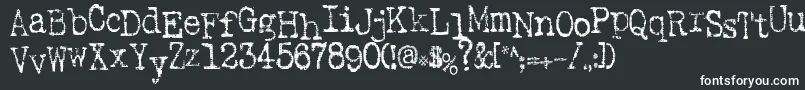 Шрифт SaInkspot – белые шрифты на чёрном фоне