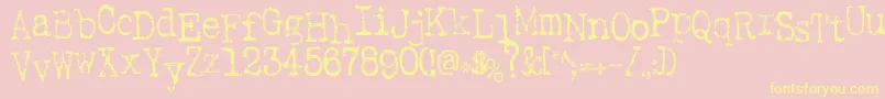 SaInkspot Font – Yellow Fonts on Pink Background