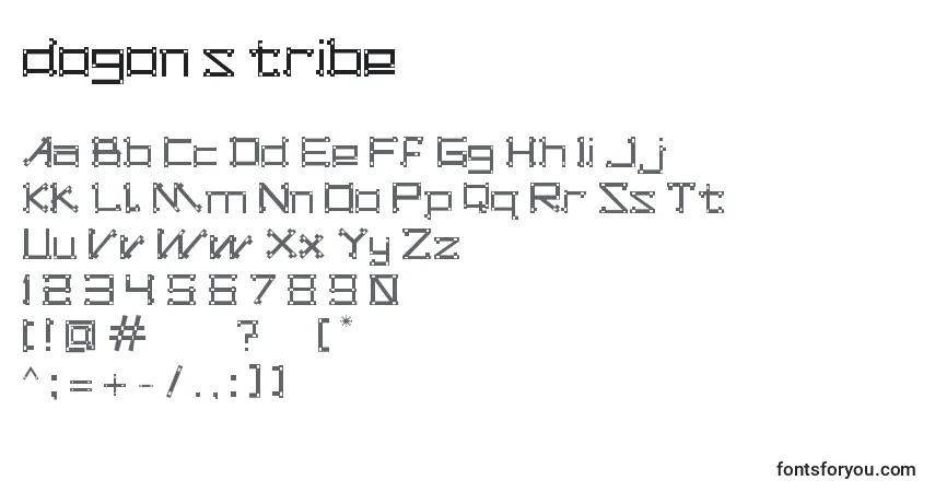 Czcionka Dogon s tribe – alfabet, cyfry, specjalne znaki