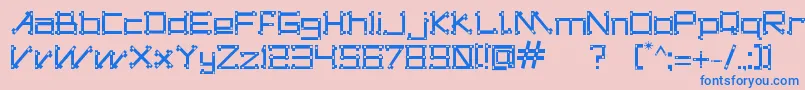 dogon s tribe Font – Blue Fonts on Pink Background