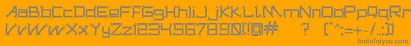 dogon s tribe Font – Gray Fonts on Orange Background