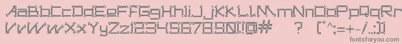 dogon s tribe-Schriftart – Graue Schriften auf rosa Hintergrund