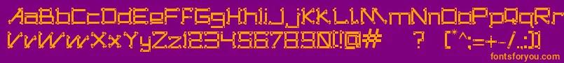 dogon s tribe Font – Orange Fonts on Purple Background