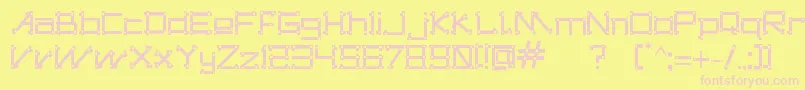 dogon s tribe Font – Pink Fonts on Yellow Background