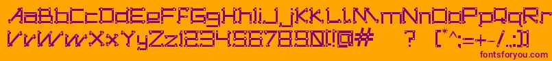 dogon s tribe Font – Purple Fonts on Orange Background