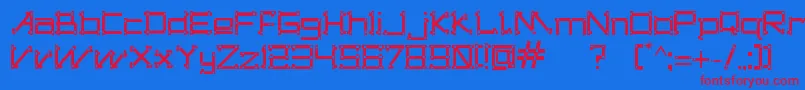 dogon s tribe Font – Red Fonts on Blue Background