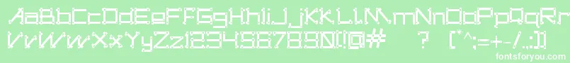 dogon s tribe Font – White Fonts on Green Background
