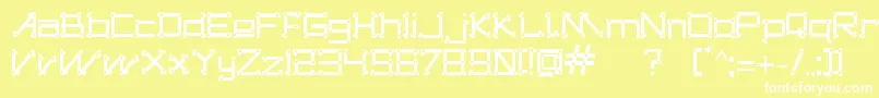 dogon s tribe Font – White Fonts on Yellow Background
