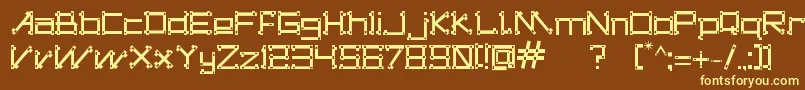 dogon s tribe Font – Yellow Fonts on Brown Background