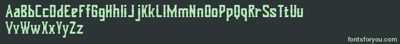 Fonte Dohong kaliba Free Version – fontes verdes em um fundo preto